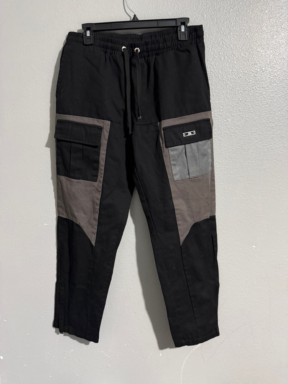 JK Attire Men's Black and Gray Tactical Cargo Pants with Mesh Pocket